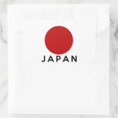 Symbol für japanische Landesflagge Rechteckiger Aufkleber (Tasche)