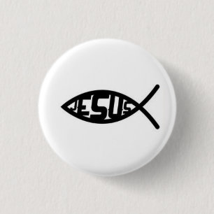 Symbol für Jesus Fish Button