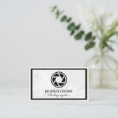 Symbol für Kameraablensen | Hintergrund tropischer Visitenkarte (Stehend Vorderseite)