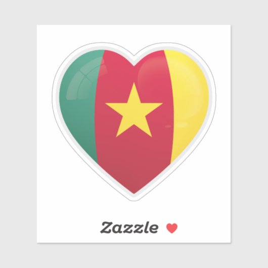 Symbol für Kamerun-Liebe Aufkleber (Blatt)
