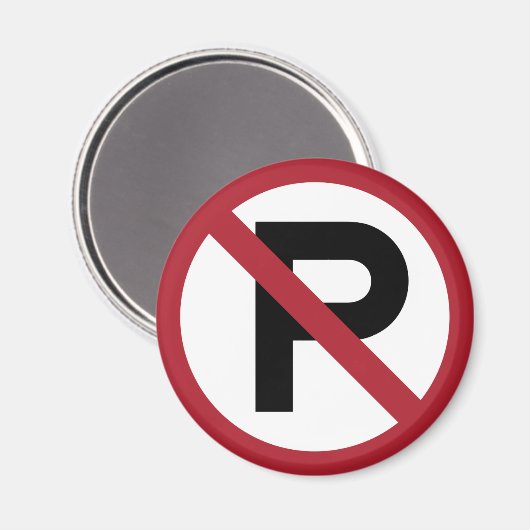 Symbol für kein Parken Magnet (Vorderseite/Rückseite)