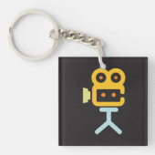 Symbol für Kinokamera Schlüsselanhänger (Vorderseite)