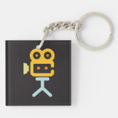 Symbol für Kinokamera Schlüsselanhänger (Rückseite)