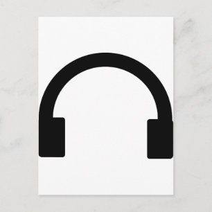 Symbol für Kopfhörer Postkarte