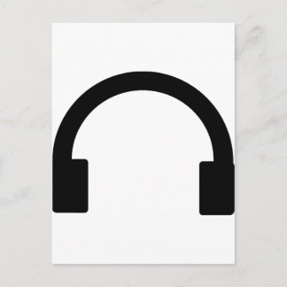 Symbol für Kopfhörer Postkarte