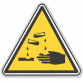 Symbol für korrosionsgefährdende Stoffe Aufkleber (Vorderseite)