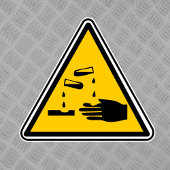 Symbol für korrosionsgefährdende Stoffe Aufkleber