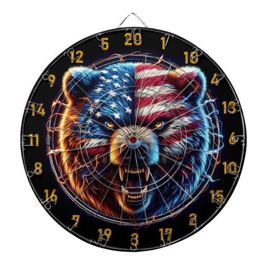 Symbol für Kraft und Bärenfreiheit Dartscheibe (vorne)