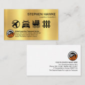 Symbol für kreative Gold-Logistikdienste Visitenkarte (Vorne/Hinten)