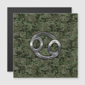 Symbol für Krebs auf der grünen digitalen Camoufla Magnetkarte (Vorne/Hinten)