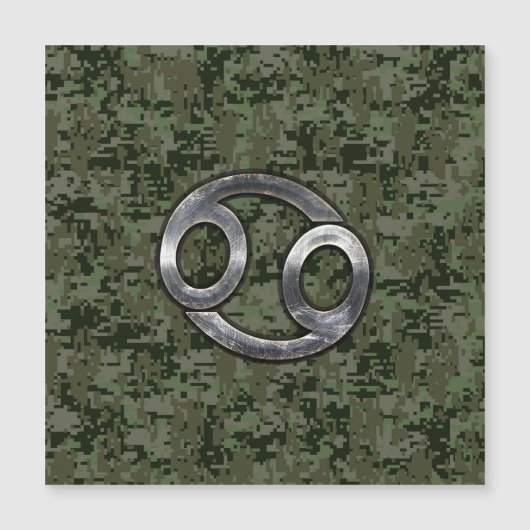 Symbol für Krebs auf der grünen digitalen Camoufla Magnetkarte (Vorderseite)