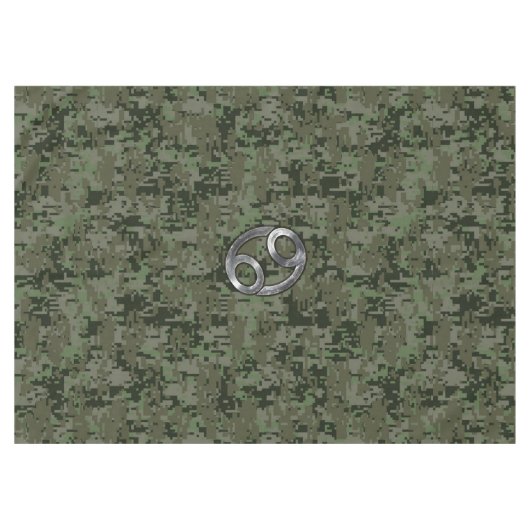 Symbol für Krebs auf der grünen digitalen Camoufla Tischdecke (Vorderseite (Horizontal))
