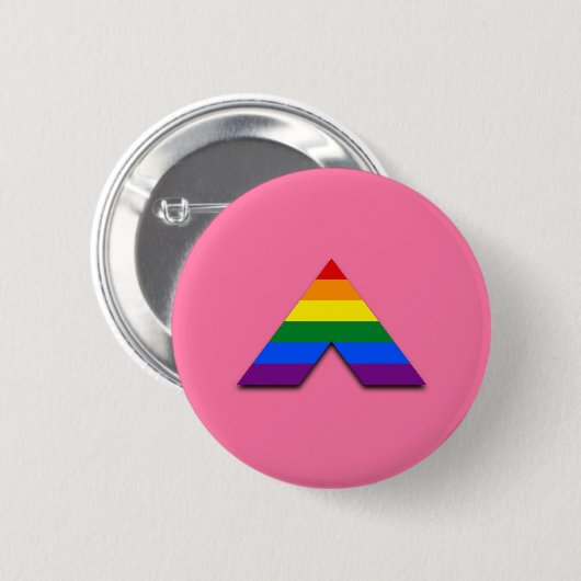Symbol für LGBT, gerade Pyramide Button (Vorne & Hinten)
