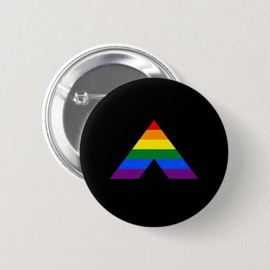 Symbol für LGBT, gerade Pyramide Button (Vorne & Hinten)