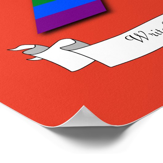 Symbol für LGBT, gerade Pyramide Poster (Ecke)