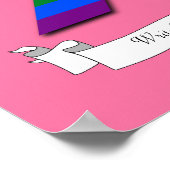 Symbol für LGBT, gerade Pyramide Poster (Ecke)