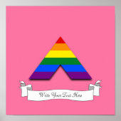 Symbol für LGBT, gerade Pyramide Poster (Vorne)