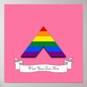 Symbol für LGBT, gerade Pyramide Poster