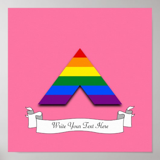 Symbol für LGBT, gerade Pyramide Poster (Vorne)
