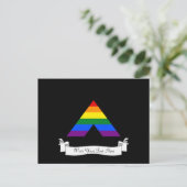 Symbol für LGBT, gerade Pyramide Postkarte (Stehend Vorderseite)