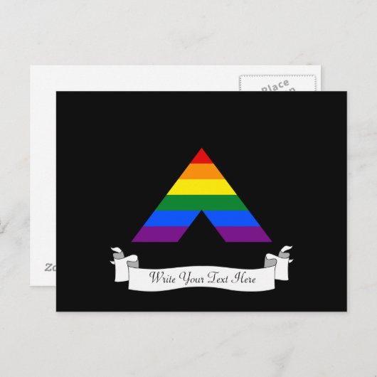 Symbol für LGBT, gerade Pyramide Postkarte (Vorne/Hinten)