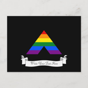 Symbol für LGBT, gerade Pyramide Postkarte