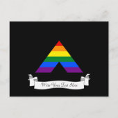 Symbol für LGBT, gerade Pyramide Postkarte (Vorderseite)