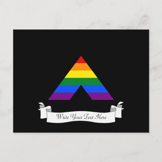 Symbol für LGBT, gerade Pyramide Postkarte (Vorderseite)