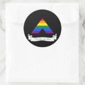 Symbol für LGBT, gerade Pyramide Runder Aufkleber (Tasche)