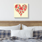 Symbol für Liebe der Blume im Rücken Leinwanddruck (Insitu (Schlafzimmer))