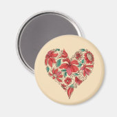 Symbol für Liebe der Blume im Rücken Magnet (Vorderseite/Rückseite)