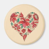 Symbol für Liebe der Blume im Rücken Magnet (Vorne)