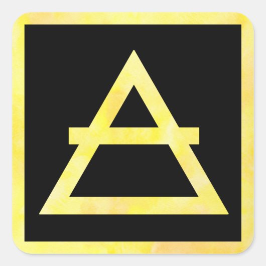 Symbol für Luftelement-Aufkleber Quadratischer Aufkleber (Vorderseite)