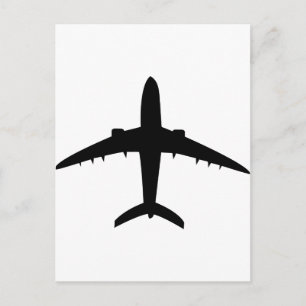 Symbol für Luftfahrzeuge des Flugzeug Postkarte