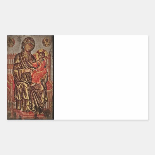 Symbol für Madonna und Kind Rechteckiger Aufkleber (Vorderseite)