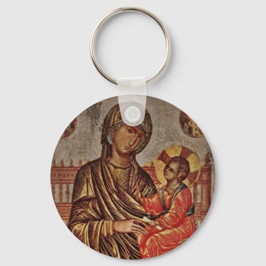 Symbol für Madonna und Kind Schlüsselanhänger (Vorderseite)
