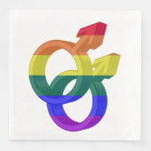 Symbol für männliche Paare Serviette (Vorderseite)