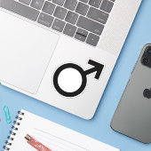 Symbol für männliches Geschlecht Aufkleber (Laptop mit iPhone)