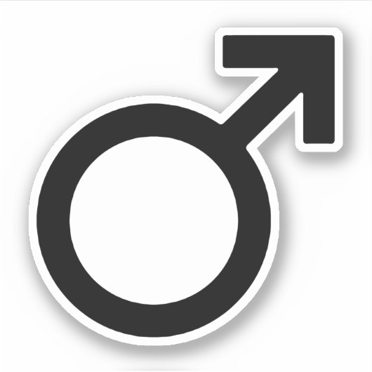 Symbol für männliches Geschlecht Aufkleber (Vorderseite)