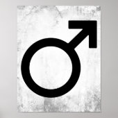 Symbol für männliches Geschlecht Poster (Vorne)