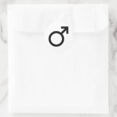 Symbol für männliches Geschlecht Runder Aufkleber (Tasche)