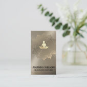 Symbol für Meditation | Metallisches Gold Mandala Visitenkarte (Stehend Vorderseite)