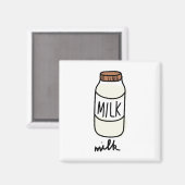 Symbol für Milchflaschen Magnet (Vorderseite/Rückseite)