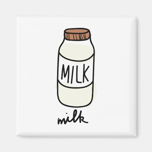 Symbol für Milchflaschen Magnet (Vorne)