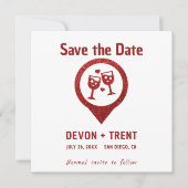 Symbol für Minimalistische Party-Position Save the Save The Date (Vorderseite)