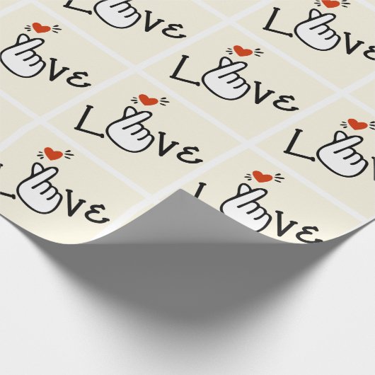 Symbol für moderne koreanische Liebe Geschenkpapier (Ecke)