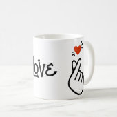 Symbol für moderne koreanische Liebe Kaffeetasse (VorderseiteRechts)