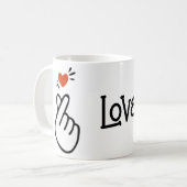 Symbol für moderne koreanische Liebe Kaffeetasse (Vorderseite Links)
