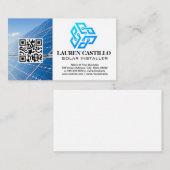 Symbol für moderne Tech-Logos | Solarmodule Visitenkarte (Vorne/Hinten)