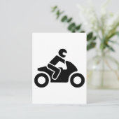 Symbol für Motorräder Postkarte (Stehend Vorderseite)